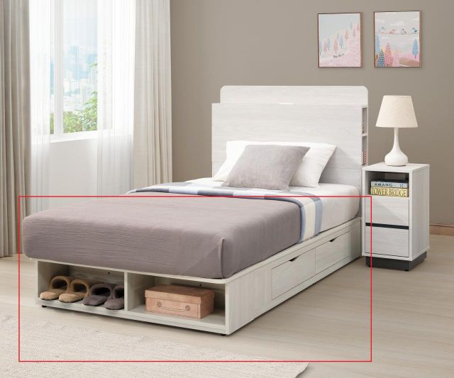 卡森 3.5 尺二抽圓弧床底